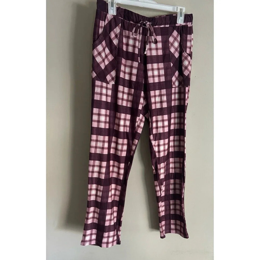 Lucky Brand Plaid Lounge Sleep Pajama Pants Medium